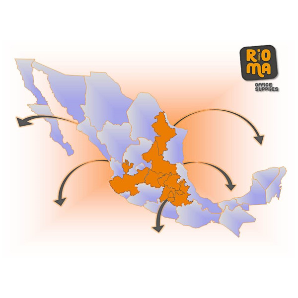 Mapa de México, Zona de Cobertura, Zona de Entregas, Entregas a Nivel Nacional, 
